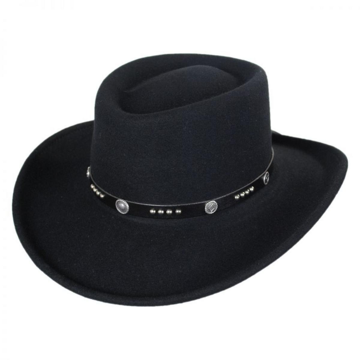 Renegade | Joker LiteFelt Wool Gambler Western Hat | 130149 | lead | BLACK