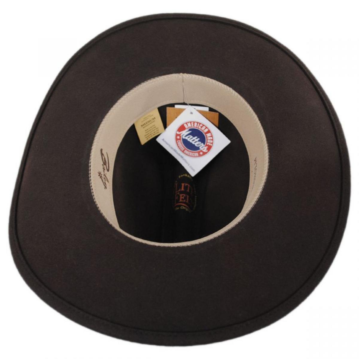 Bailey Western | Chisolm Wool Litefelt Cattlemen Western Hat | 130028 | under | BEAVER