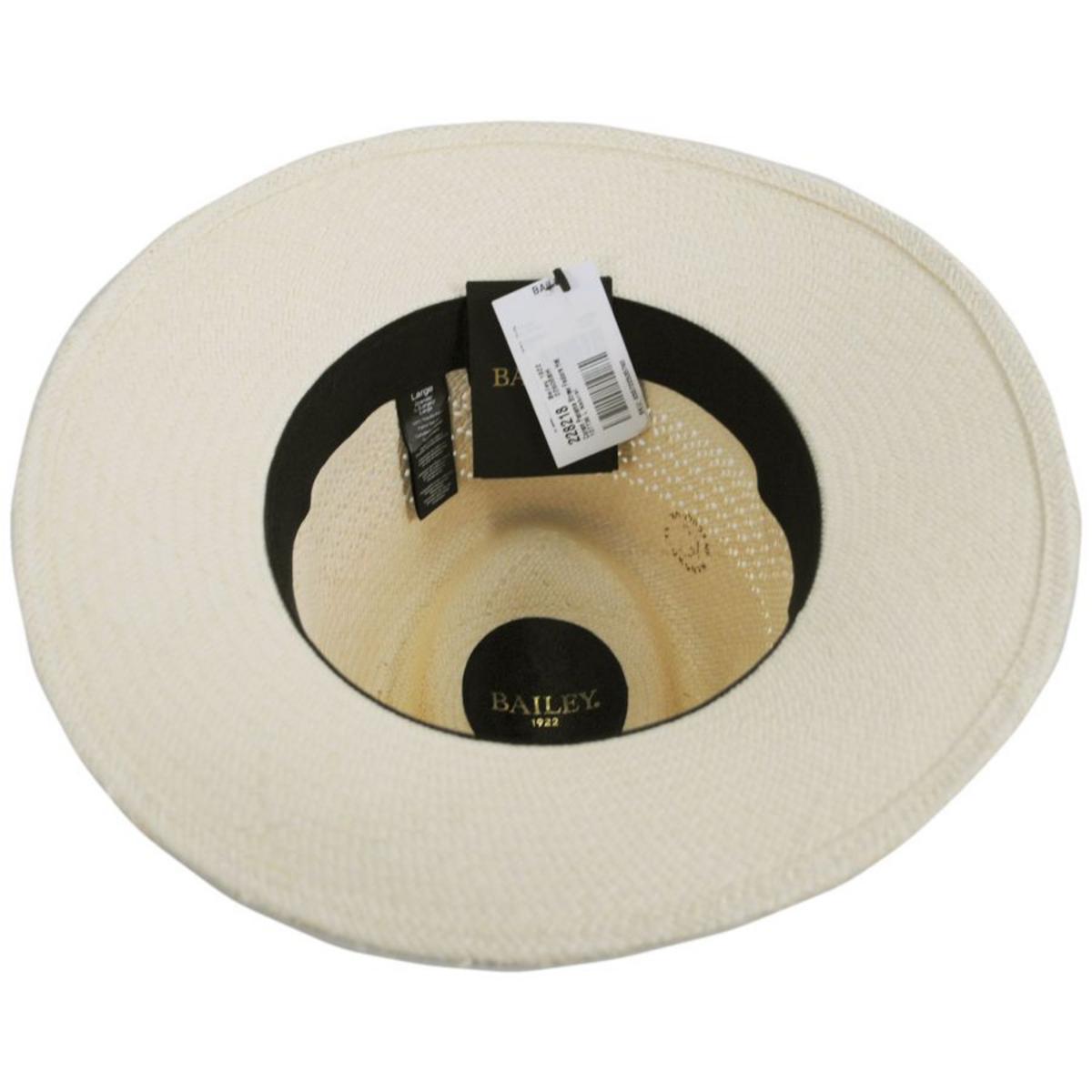 Bailey 1922 | Coram Panama Straw Fedora Hat | 127736 | under | NATURAL