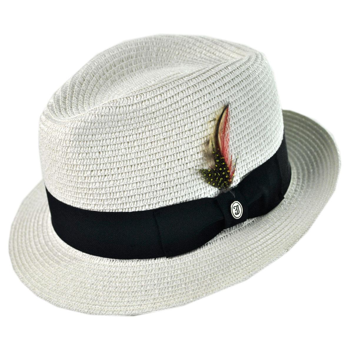 Jaxon Hats | Wholesale Toyo Straw Braid Trilby Fedora Hat B2B Pre-Pack | B2B128500 | lead | WHITE