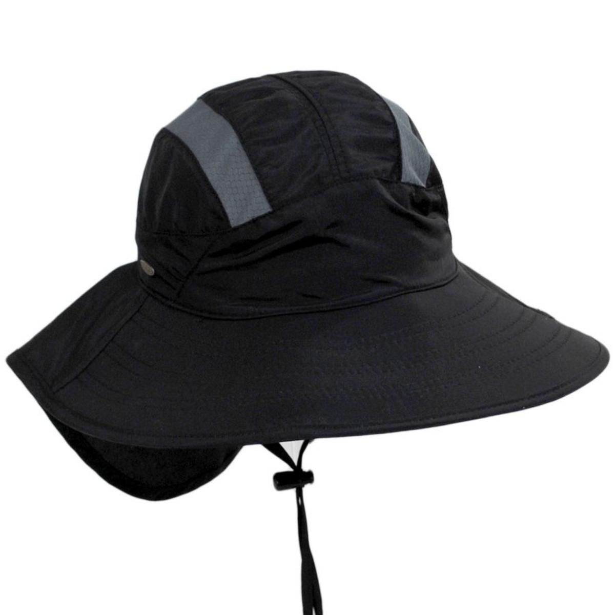 Scala | Natalie Nylon Trail Hat | 106435 | lead | BLACK
