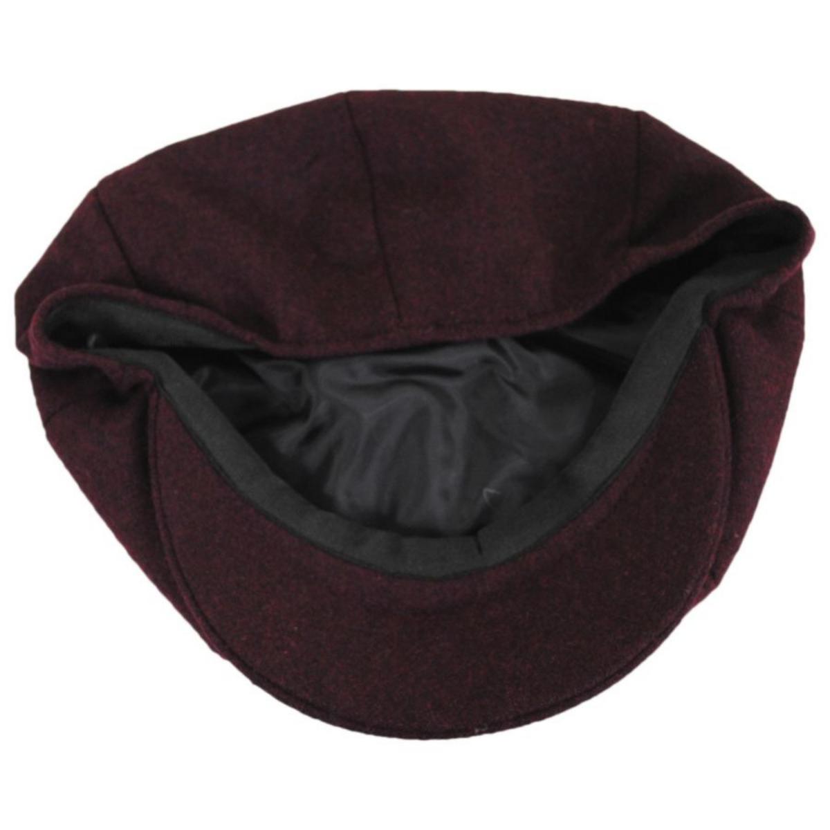 Jaxon Hats | Harlem Wool Blend Newsboy Cap | 167791 | under | BURGUNDY
