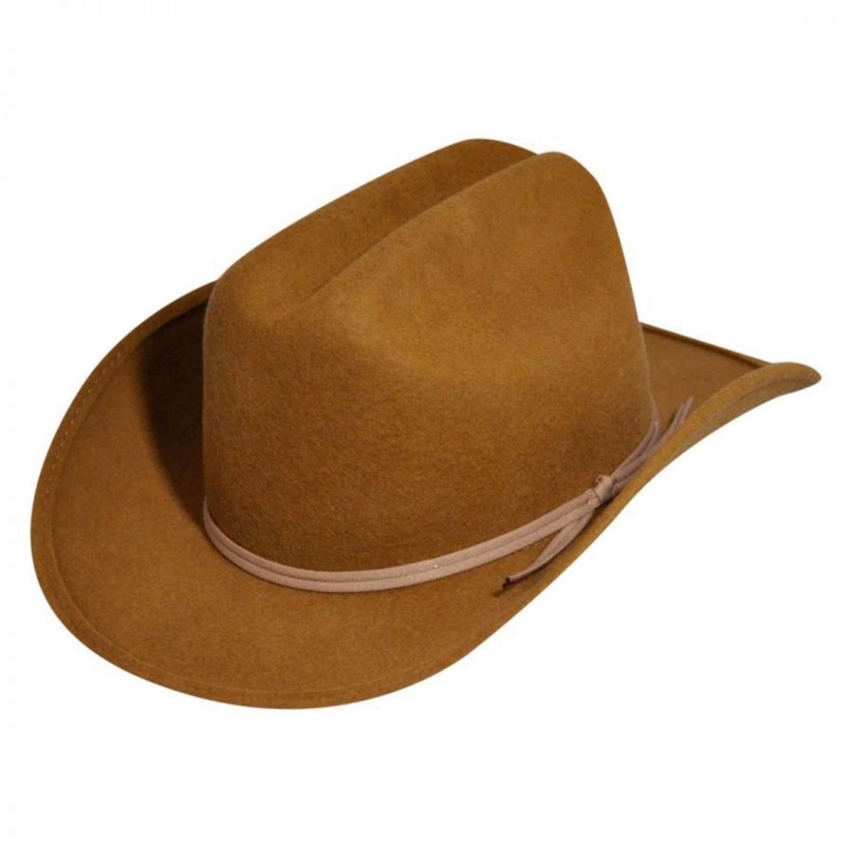 Eddy Bros | Kid's Bronco Jr Wool Felt Western Hat | 507601 | lead | PECAN