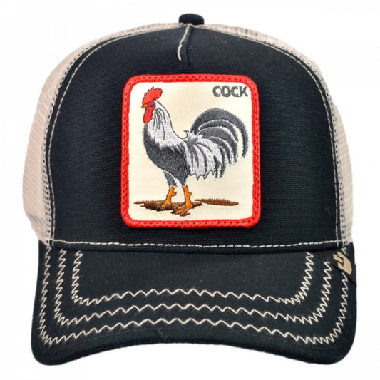 Goorin Bros | Cock Mesh Trucker Snapback Baseball Cap | 200441 | front | BLACK