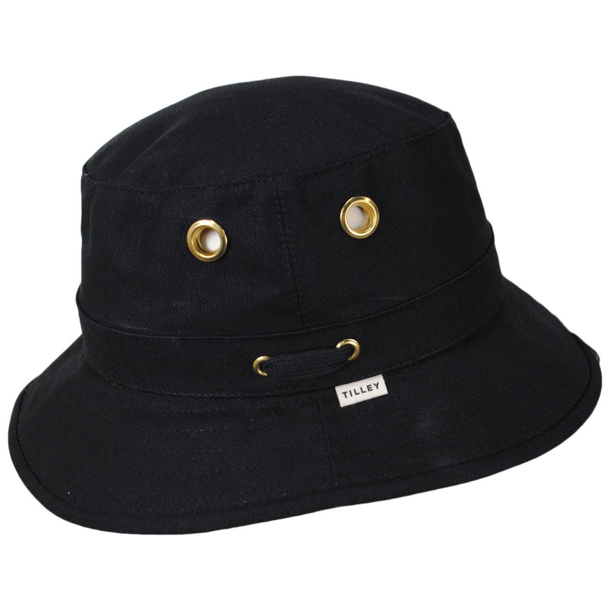 Tilley Endurables | T1 Iconic Cotton Duck Bucket Hat | 400800 | profile | BLACK