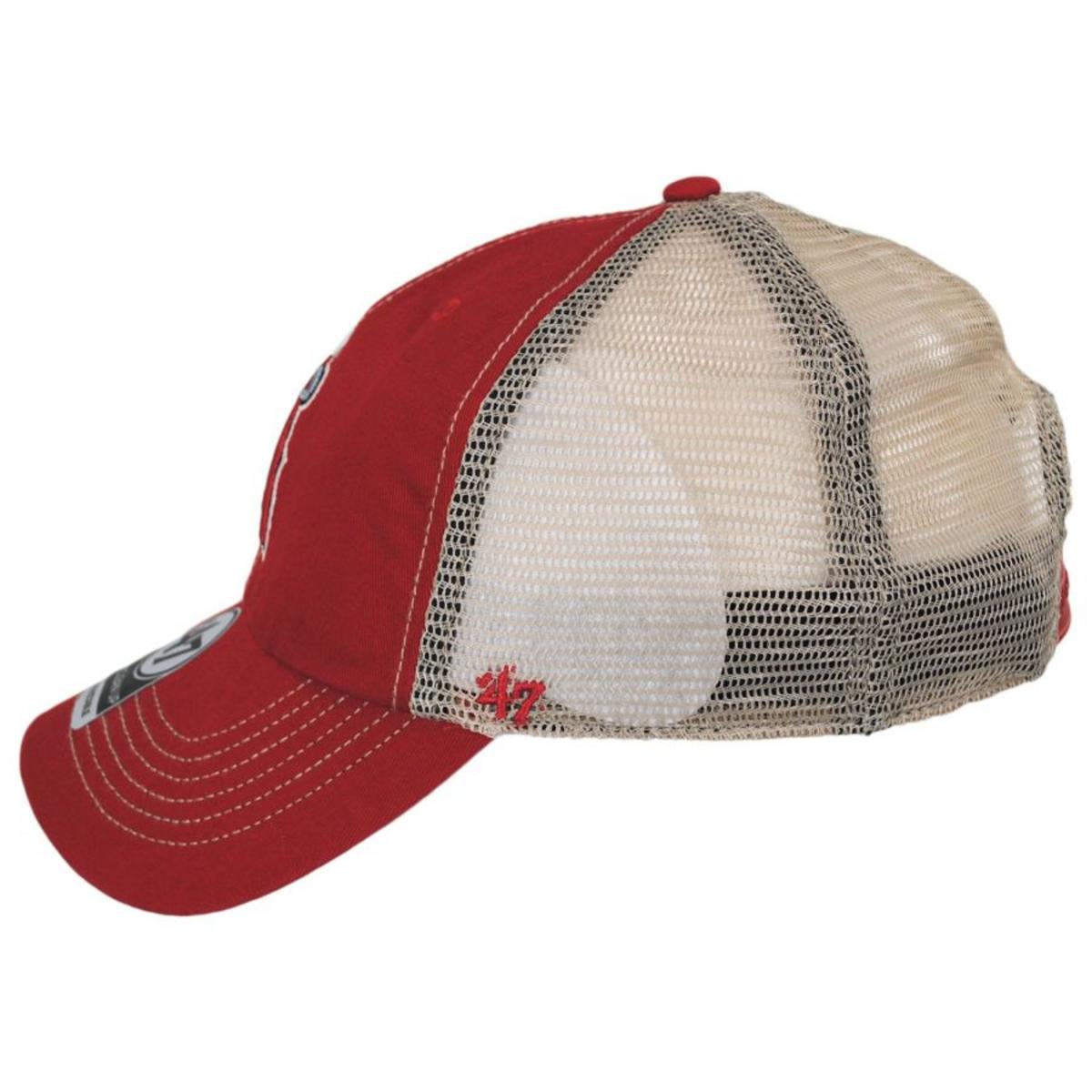 47 Brand | Los Angeles Angels Trawler 47 Mesh Clean Up Baseball Cap | 203025 | profile | RED
