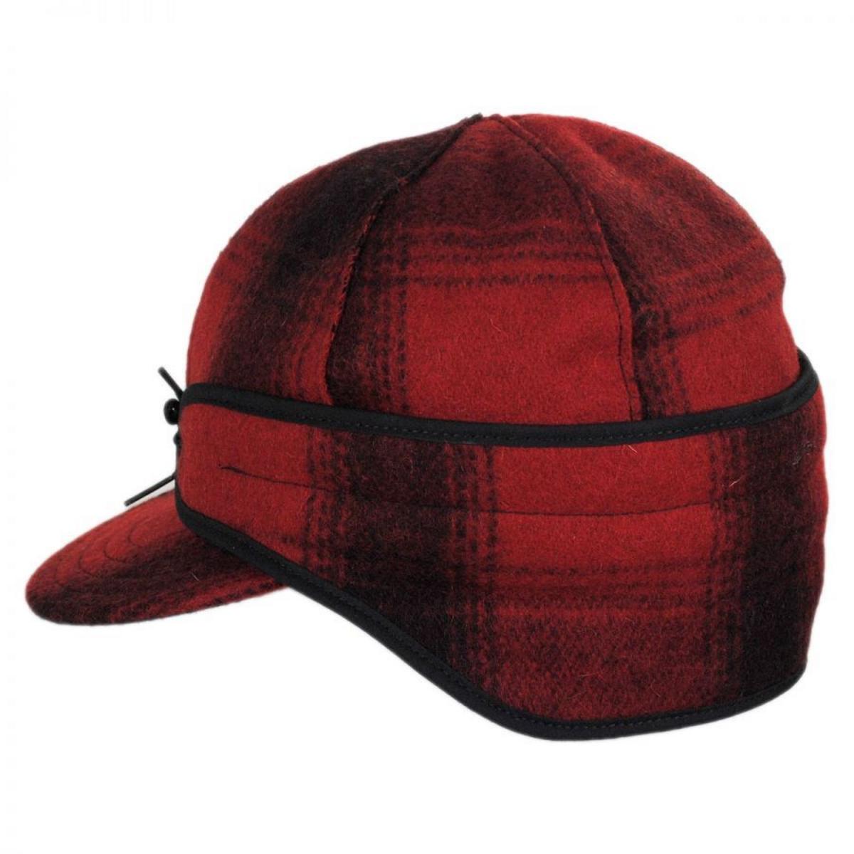 Stormy Kromer | Rancher Wool Cap | 220701 | profile | RED/BLACK