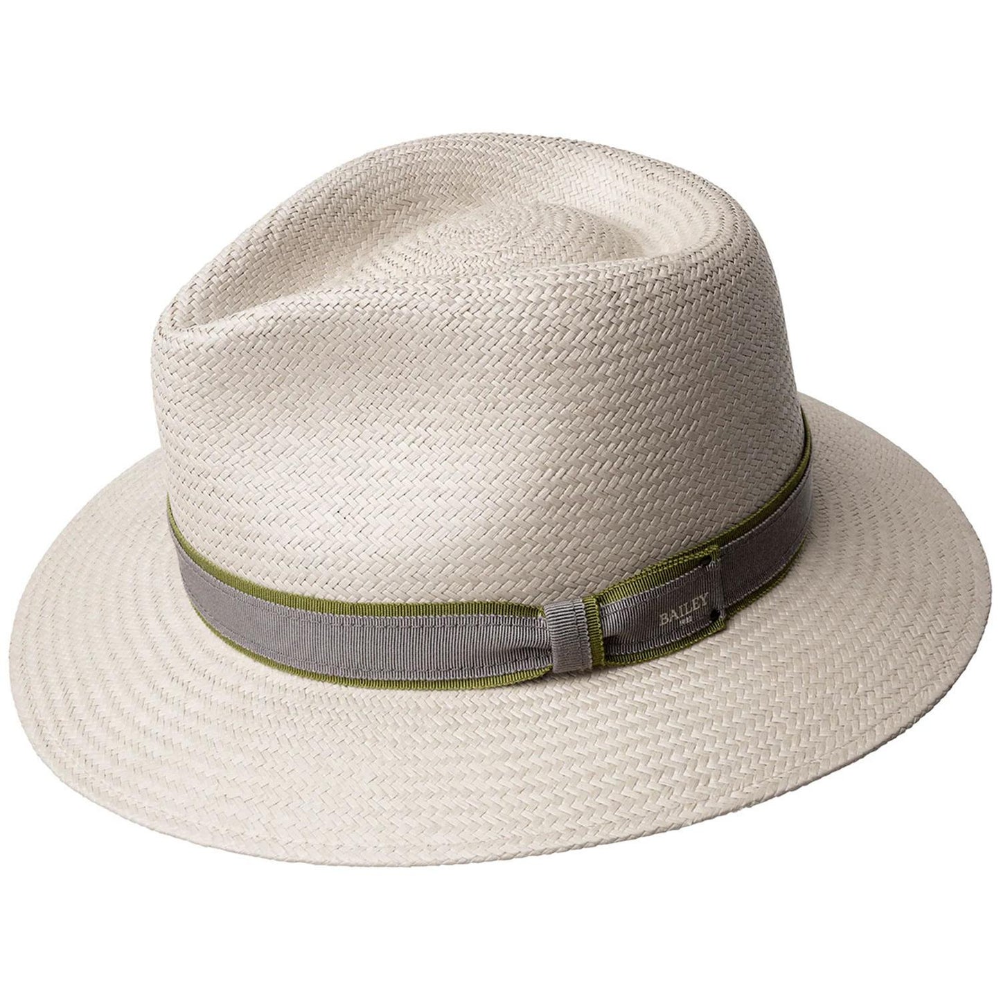 Bailey 1922 | Brooks Panama Straw Fedora Hat - Spring Colors | 127815SS | lead | PALE GREY