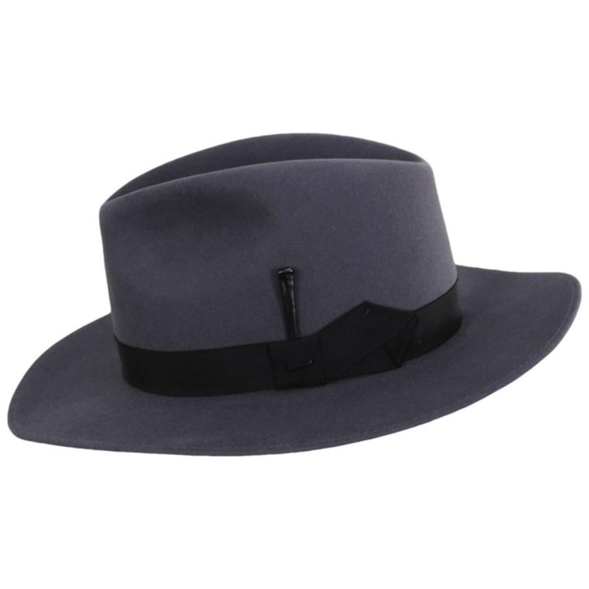 Bailey 1922 | Nilson Fur Felt Fedora Hat | 130389 | profile | SLATE