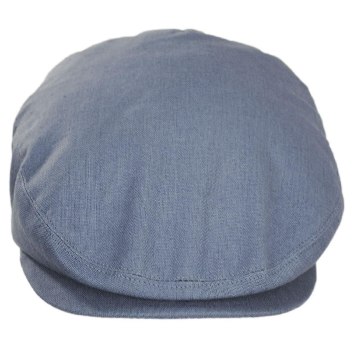 Jaxon Hats | Linen and Cotton Ivy Cap | 167732 | front | DENIM BLUE