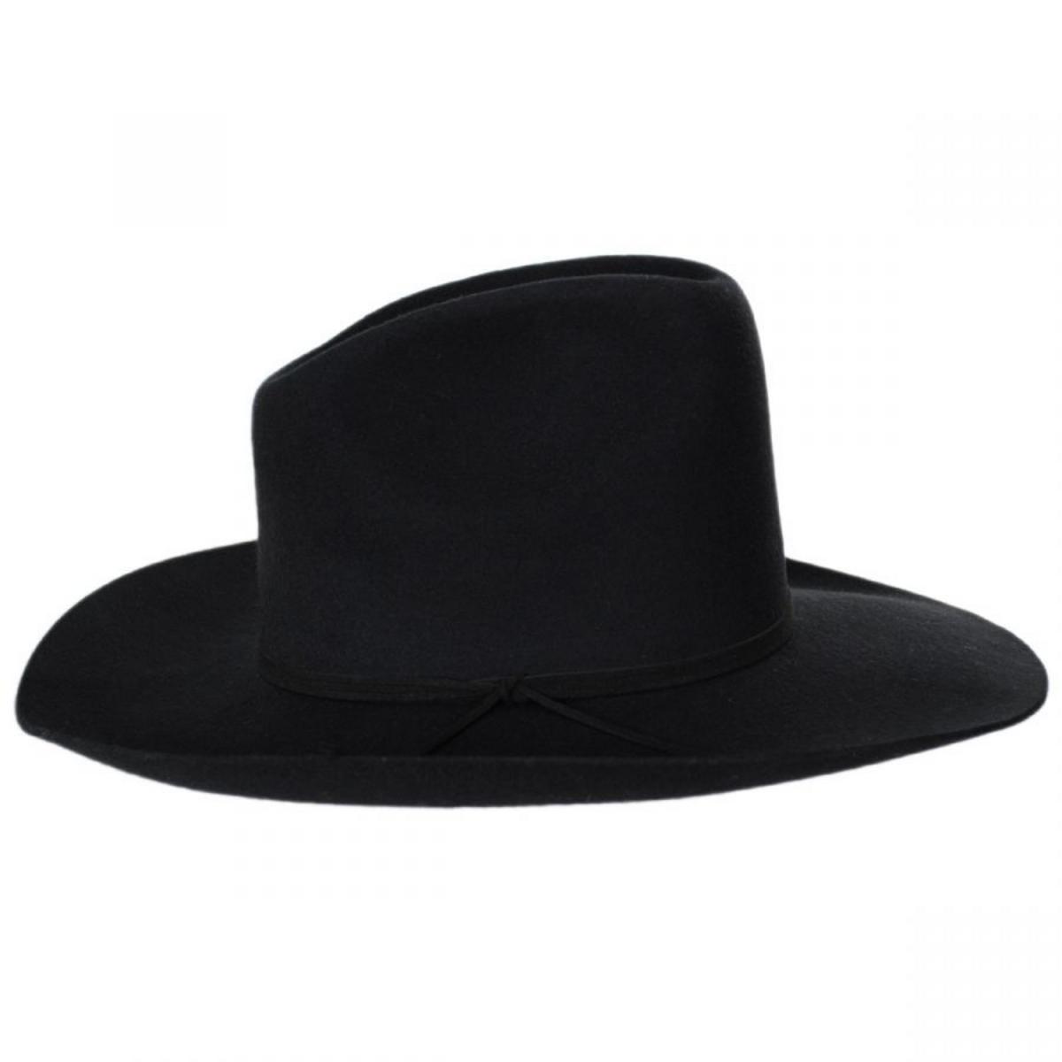 Lack of Color | Goldfinger Wool Felt Western Hat | 124316 | profile | BLACK