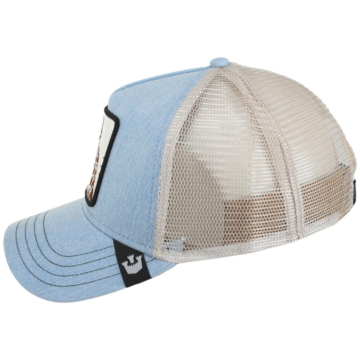 Goorin Bros | Giraffe Mesh Trucker Snapback Baseball Cap | 200366 | profile | BLUE