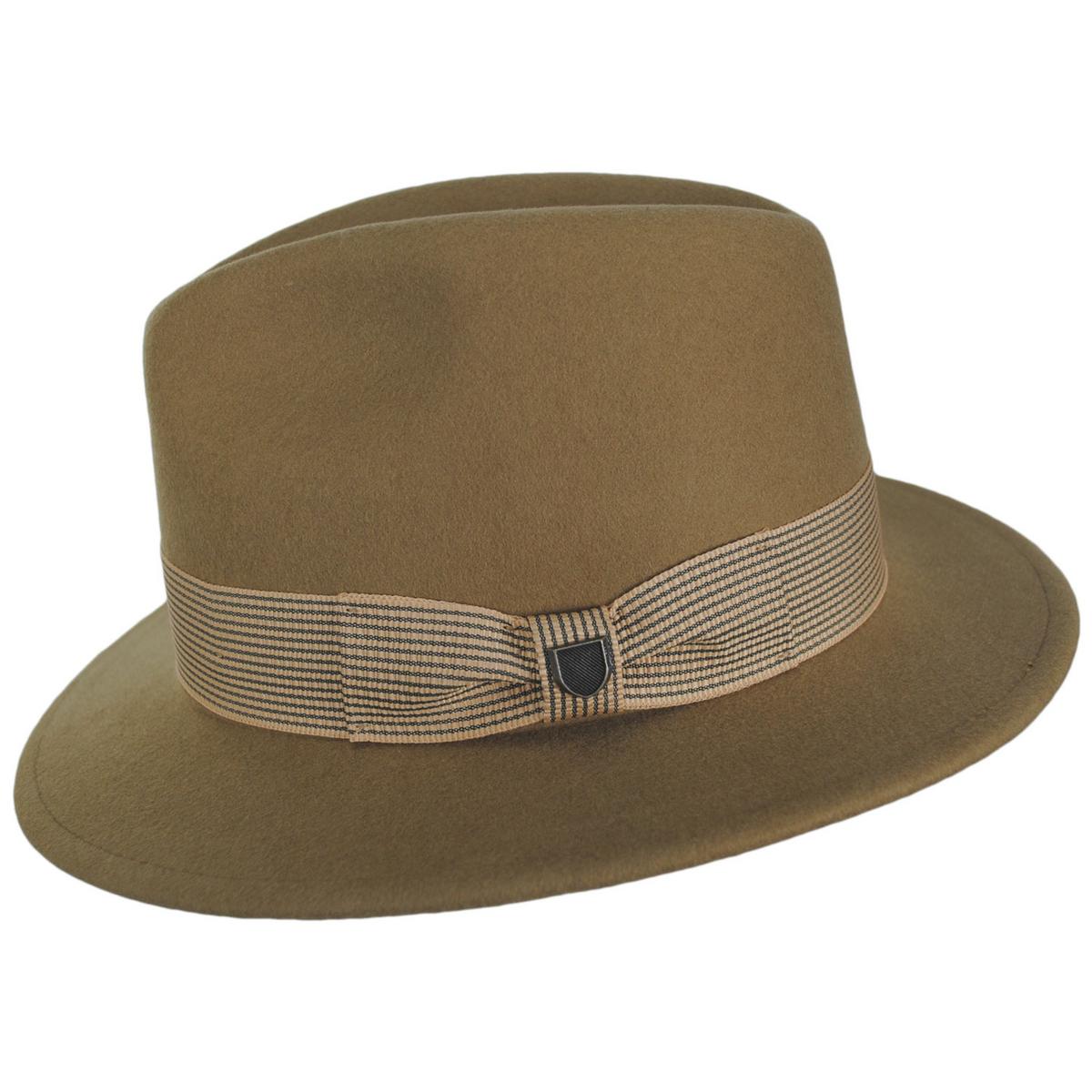 BRIXTON HATS | Roma Wool Felt Fedora Hat | 135664 | profile | DUNE