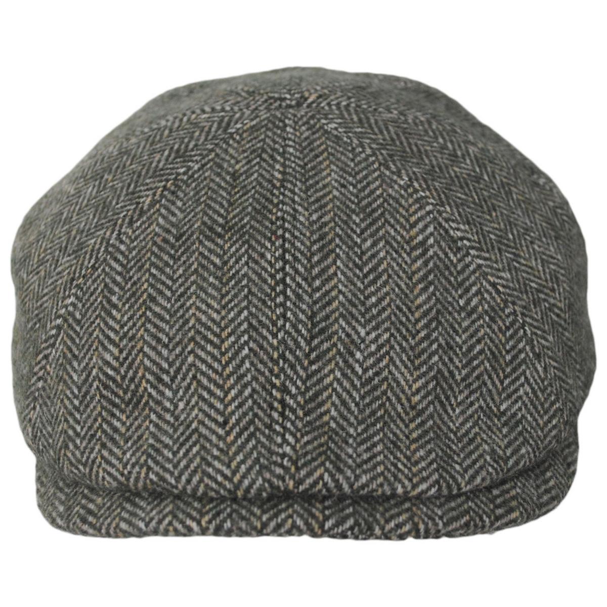 Bailey 1922 | Arley Wool Blend Herringbone 8 Panel Cap - Kelp | 167216FW24 | front | KELP