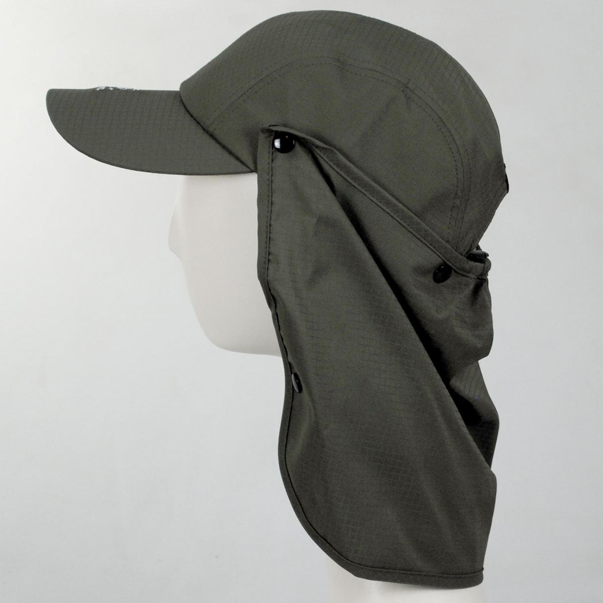 Kangol | Multi-Utility Neck-Flap Mask Strapback Baseball Cap | 201136 | profile | DARK OLIVE