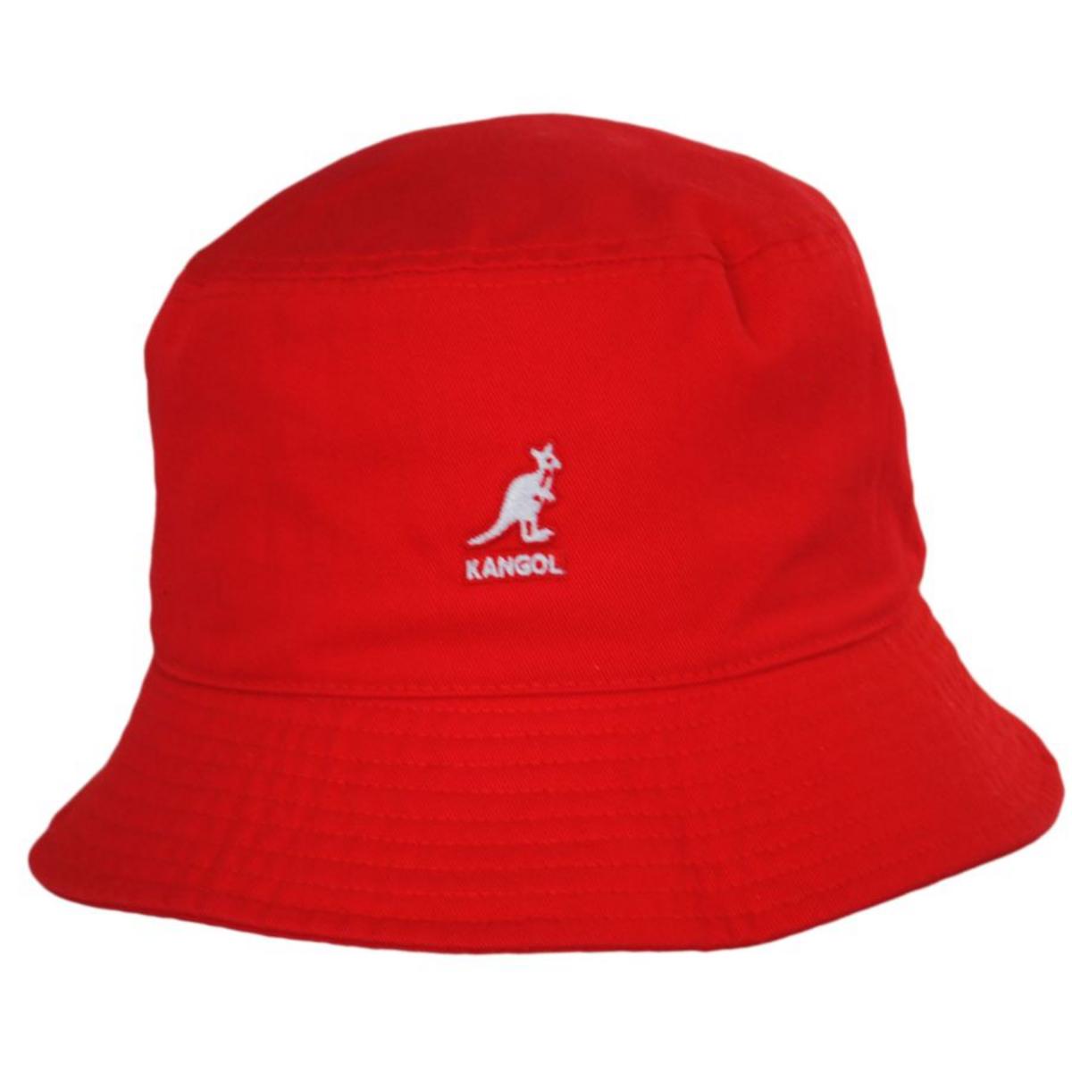 Kangol | Washed Cotton Bucket Hat | 185701 | front | CHERRY GLOW