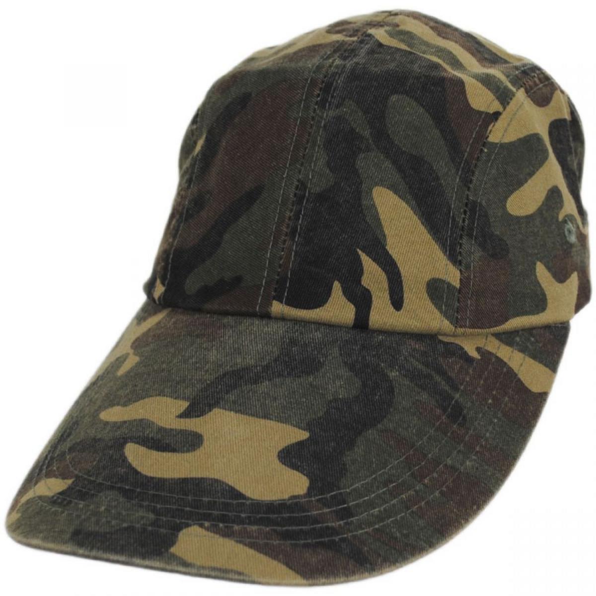Village Hat Shop | VHS Long Bill Adjustable Baseball Cap | 222440 | lead | CAMOUFLAGE