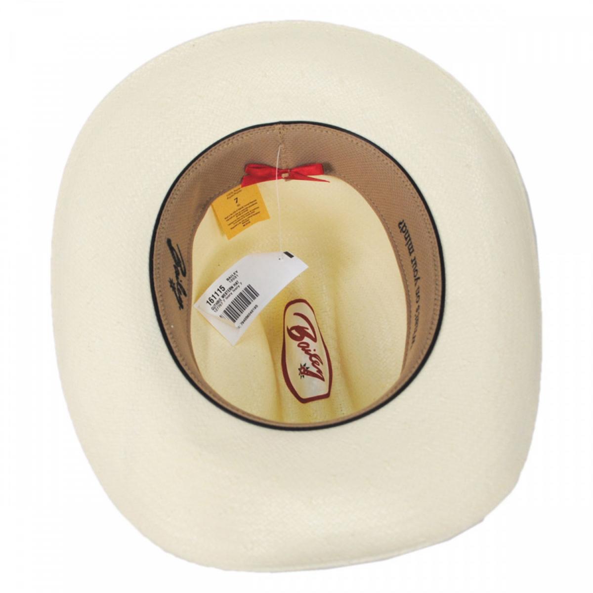 Bailey Western | Guthrie 7X Shantung Straw Western Hat | 127707 | under | IVORY