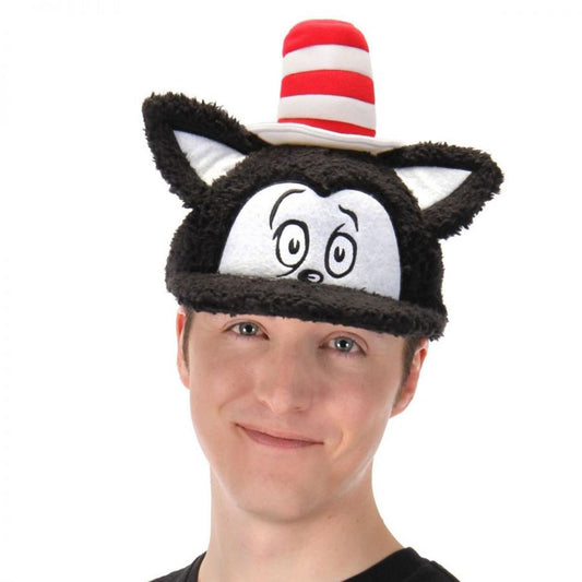 Dr. Seuss | The Cat in the Hat Fuzzy Baseball Cap | 220810 | lsmone | BLACK/RED