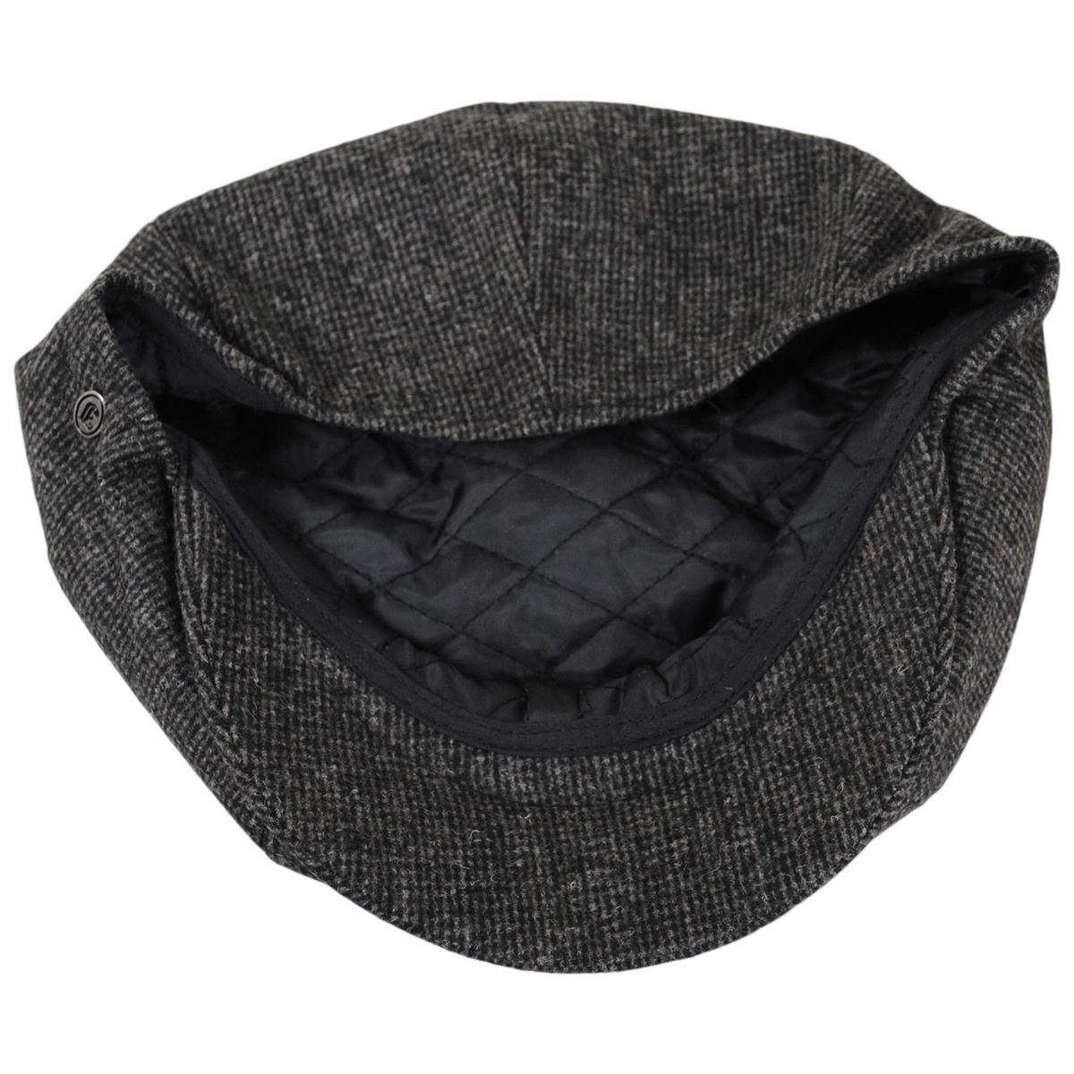 Jaxon Hats | Wholesale Union Wool Blend Newsboy Cap B2B Pre-Pack | B2B167789 | under | CHARCOAL