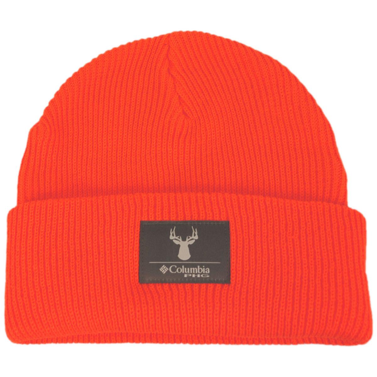 Columbia Sportswear | PHG Patch Acrylic Knit Cuffed Beanie Hat | 500748 | lead | BLAZE