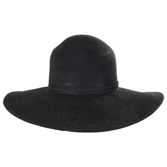 sur la tete | Wholesale Brighton Toyo Straw Sun Hat B2B Pre-Pack | B2B104203 | front | BLACK
