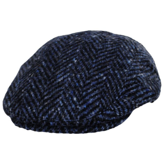 Jaxon & James | Dunmore Donegal Tweed Wool Ivy Cap | 170015 | lead | NAVY/BLACK