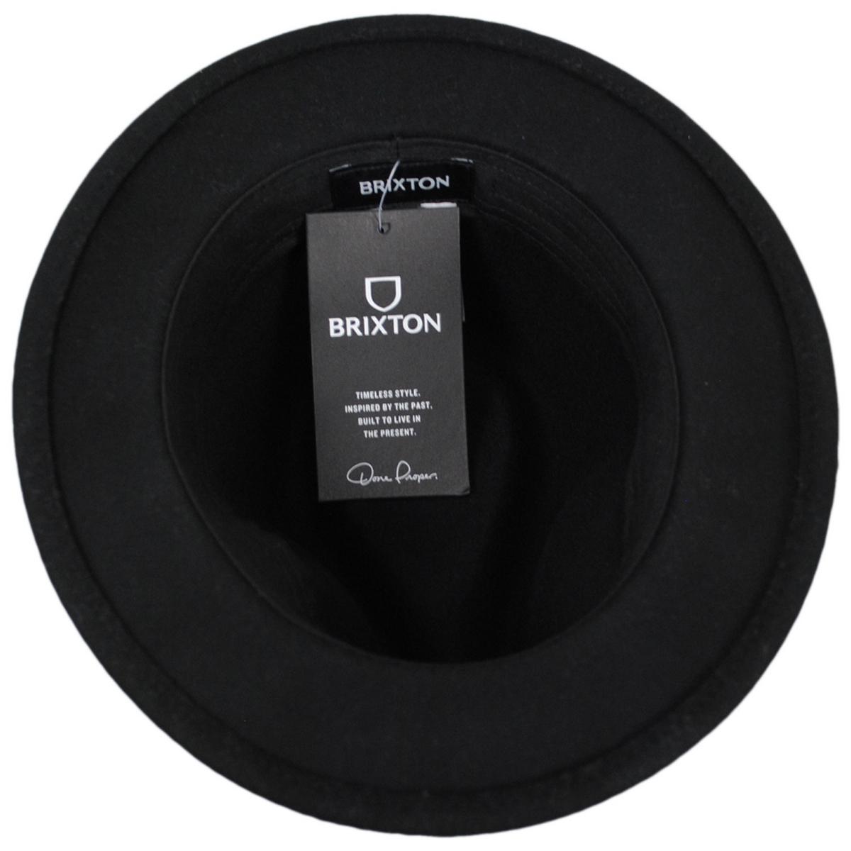 BRIXTON HATS | Toddlers' Messer Wool Felt Fedora Hat | 507700 | under | BLACK