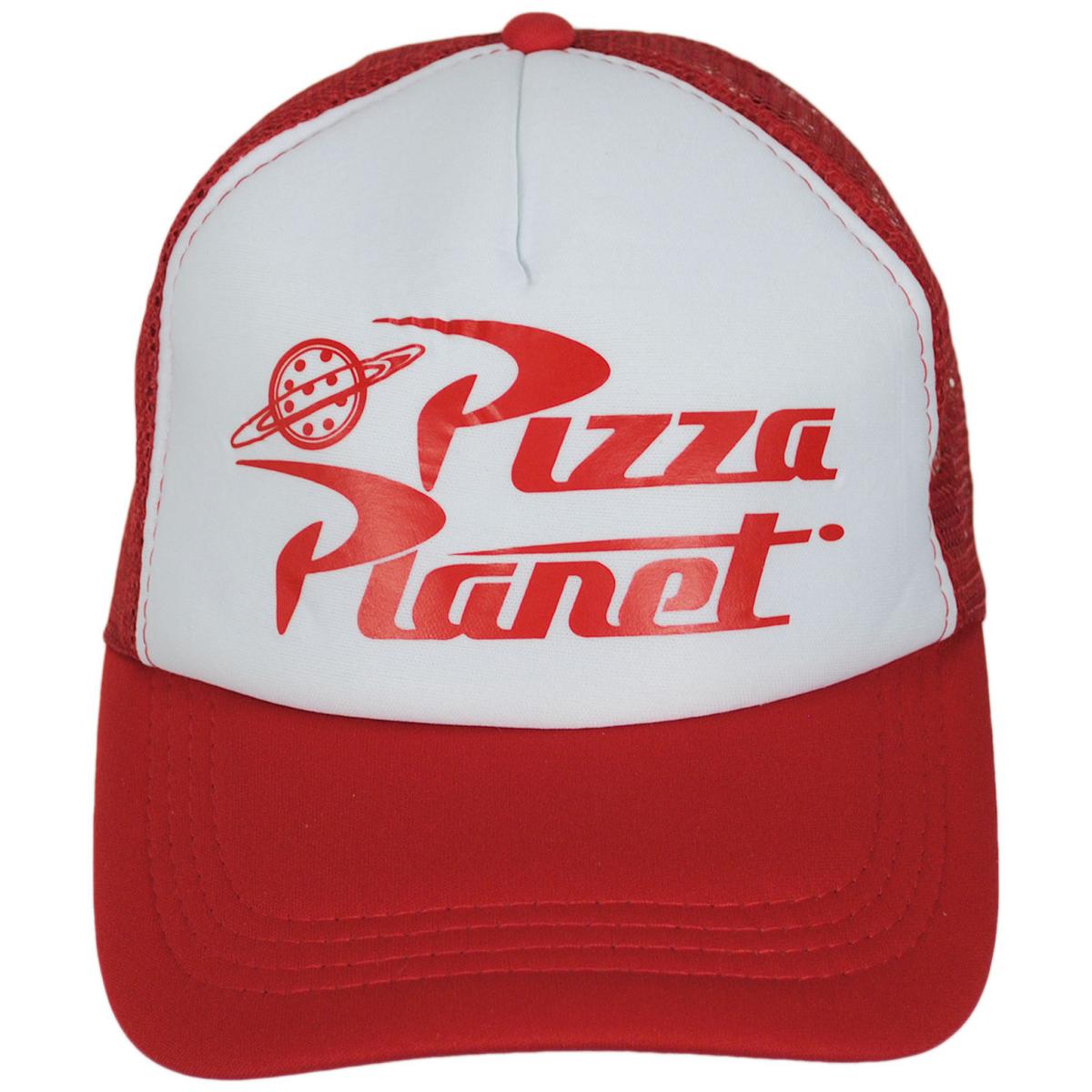 Disney | Pizza Planet Foam Mesh Trucker Snapback Baseball Cap & T-Shirt Kit | 190568 | front | RED/WHITE