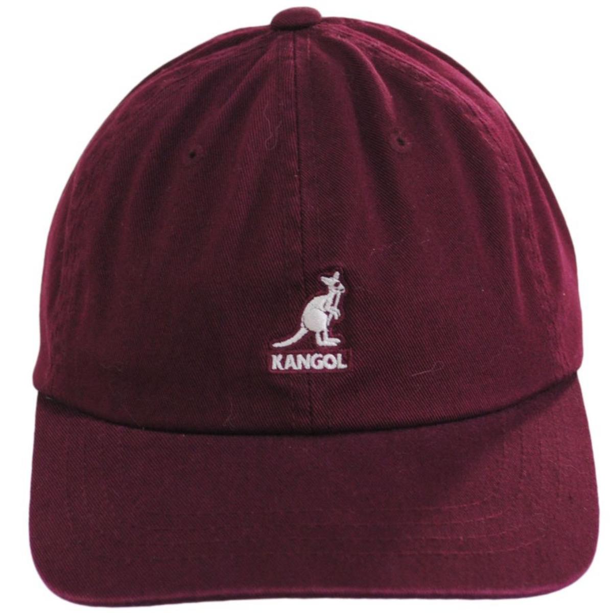 Kangol | Washed Cotton Strapback Baseball Cap Dad Hat - Fashion Colors | 201173A | front | CORDOVAN