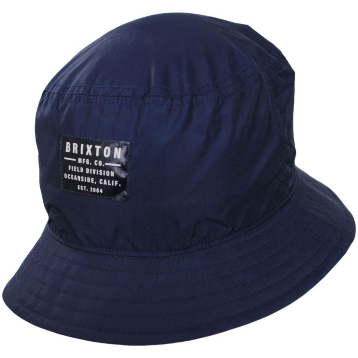 BRIXTON HATS | Vintage Nylon Packable Bucket Hat | 185542 | lead | WASHED NAVY