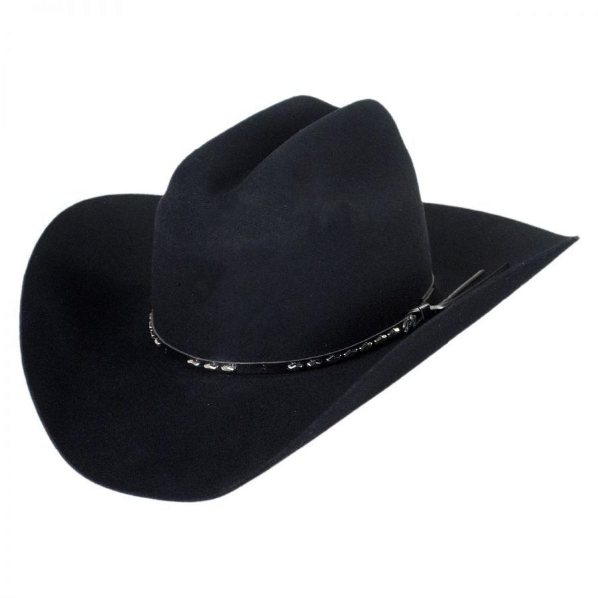 Bailey Western | Alamo Wool Felt Western Hat | 130134 | lead | BLACK