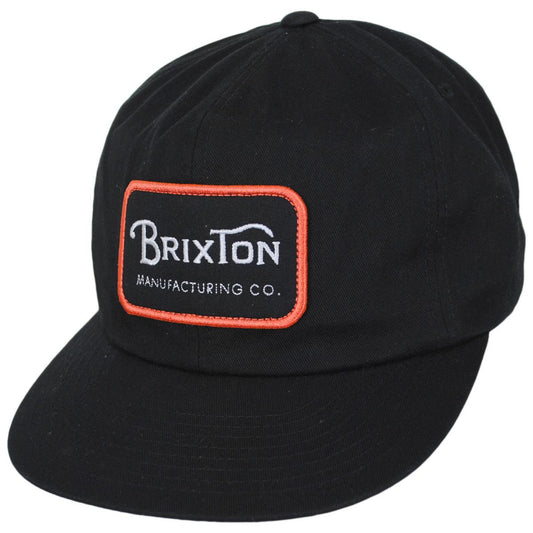 BRIXTON HATS | Grade HP Snapback Baseball Cap | 201737 | lead | BLACK/ORANGE/WHITE