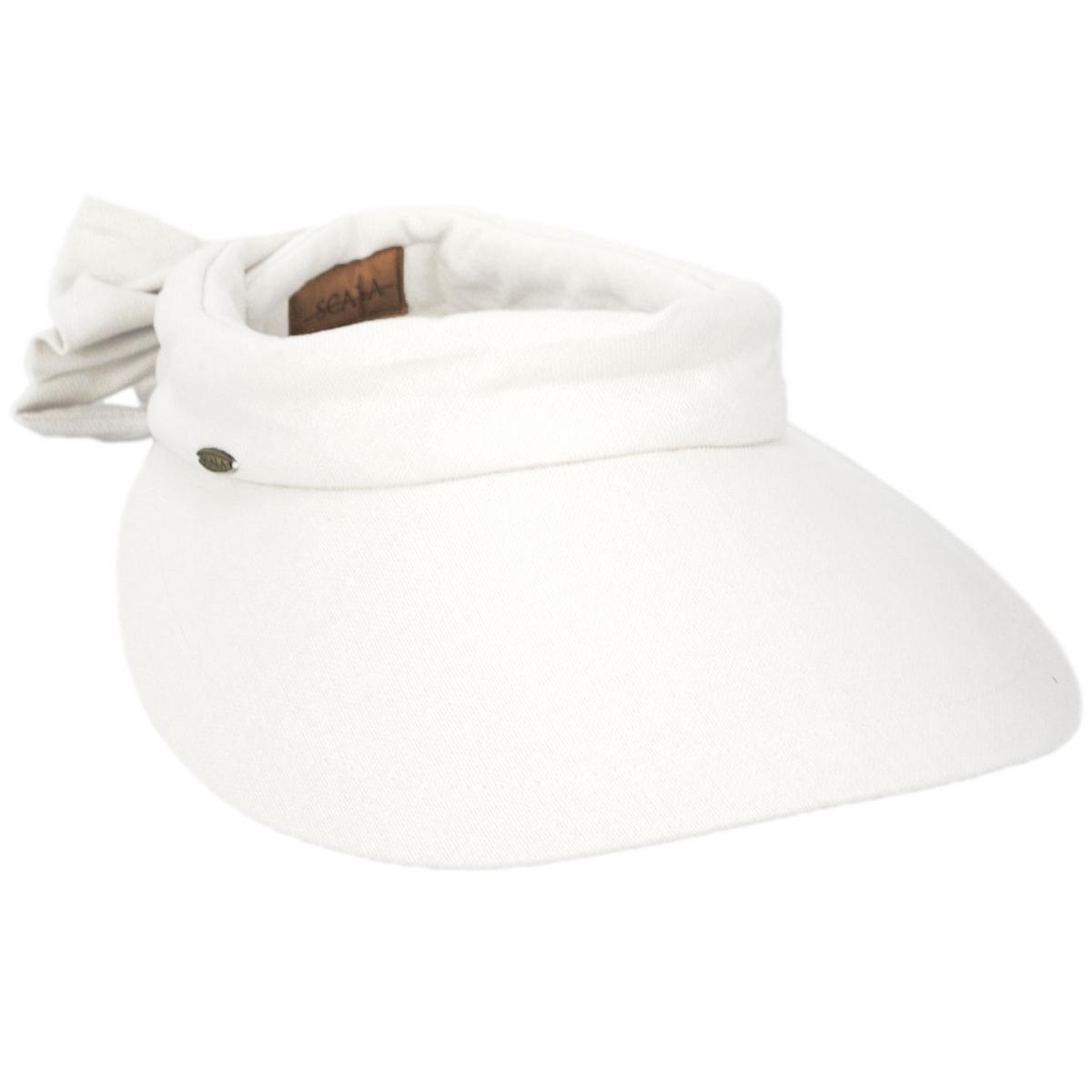 Scala | Backbow Cotton Visor | 195018 | lead | WHITE