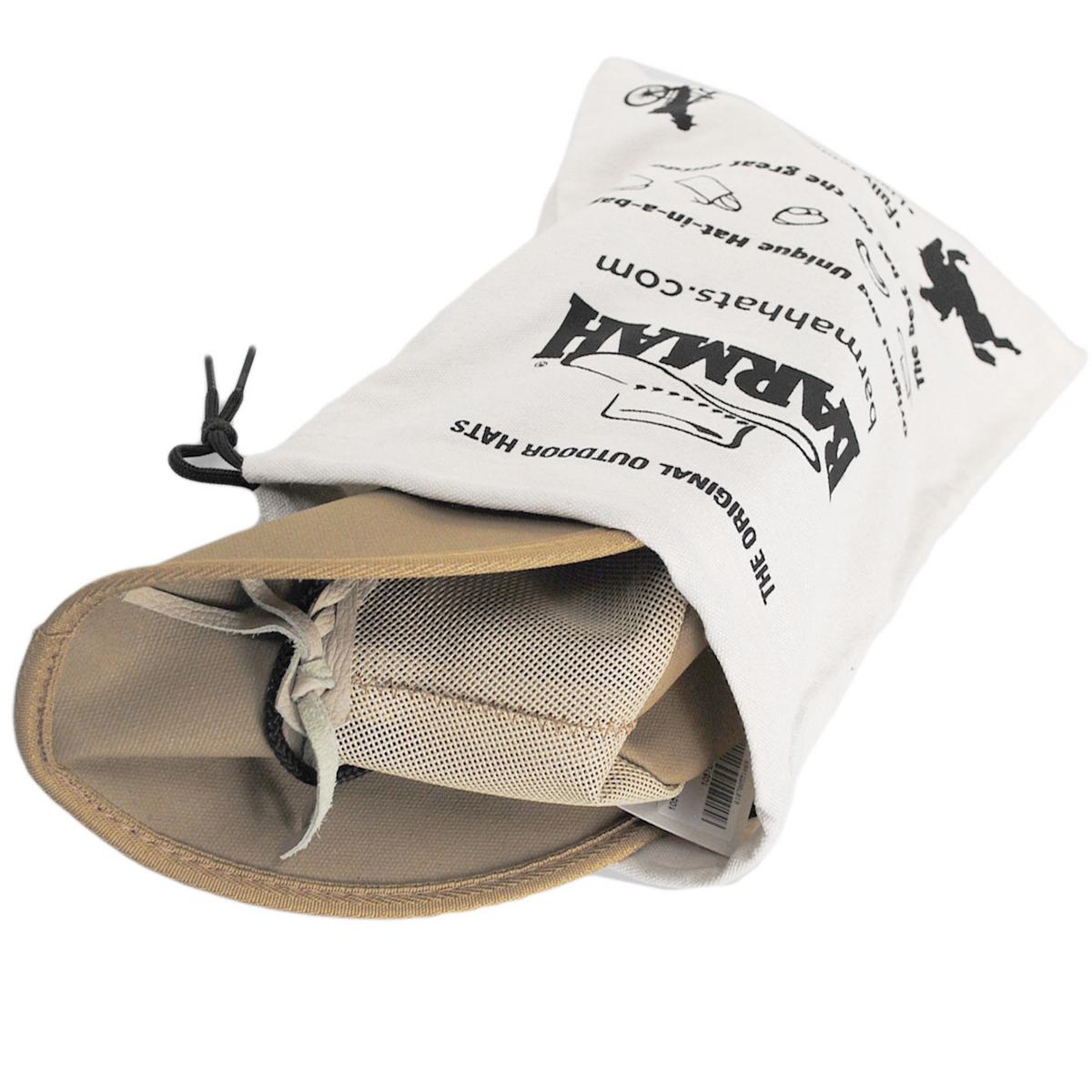 Barmah | Cotton Canvas Mesh Drover Hat | 400900 | detailone | BEIGE