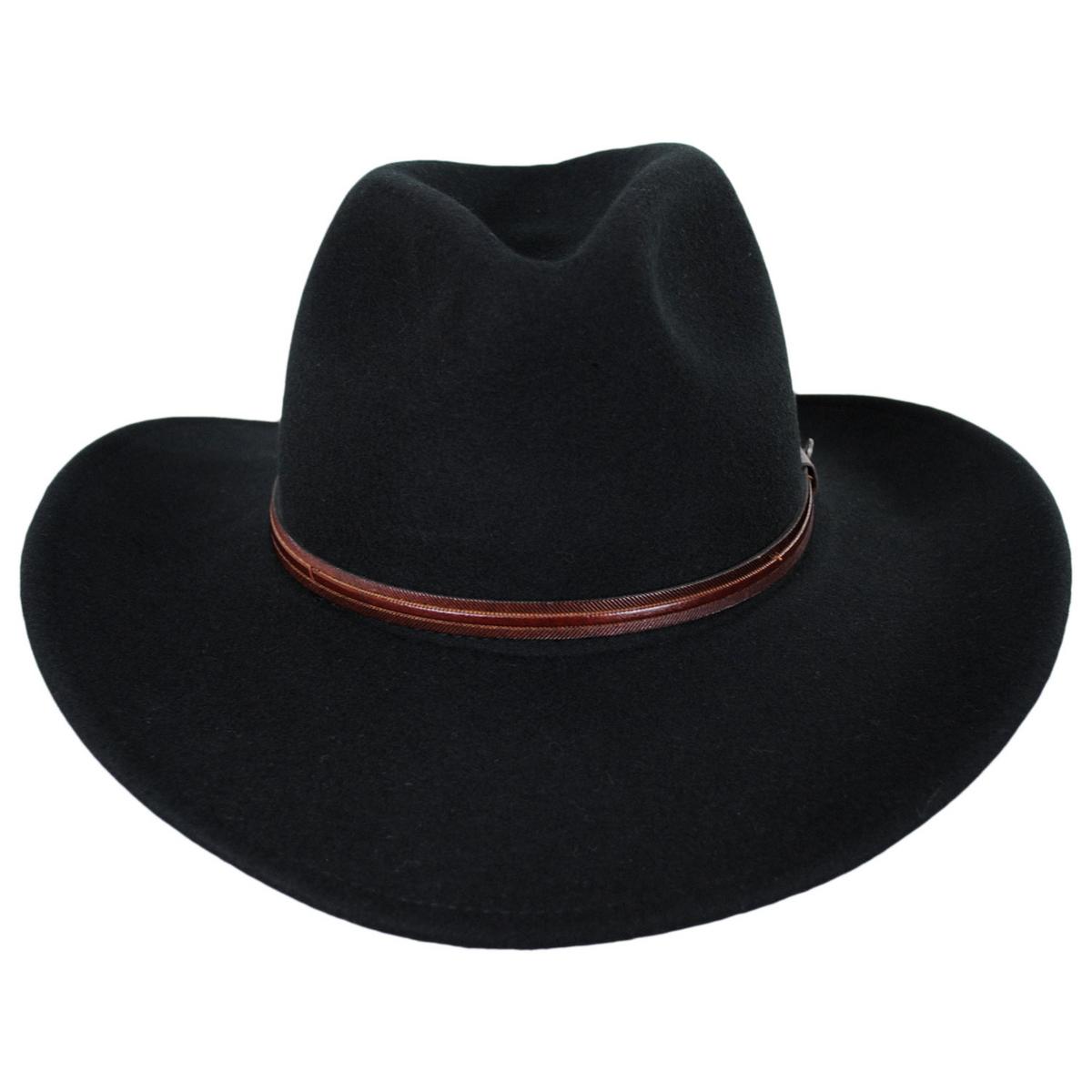 Jaxon Hats | Wholesale Sedona Wool Felt Cowboy Hat B2B Pre-Pack | B2B135011 | front | BLACK