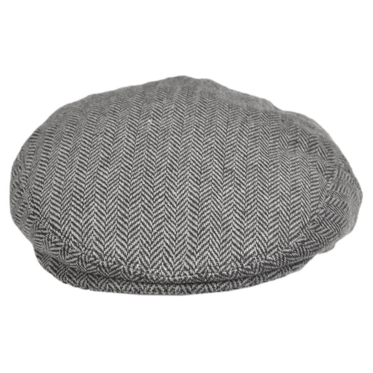 Jaxon Hats | Wholesale Herringbone Wool Blend Ivy Cap B2B Pre-Pack | B2B167750 | front | GREY