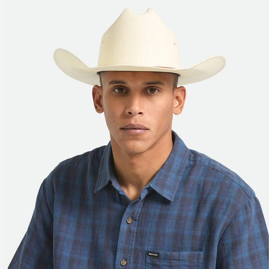 BRIXTON HATS | Laredo Bangora Straw Cowboy Hat | 128371 | lsmone | BONE
