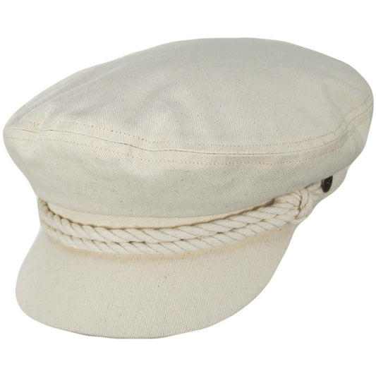 BRIXTON HATS | Cotton Twill Fiddler Cap | 181352 | lead | EGRET WHITE
