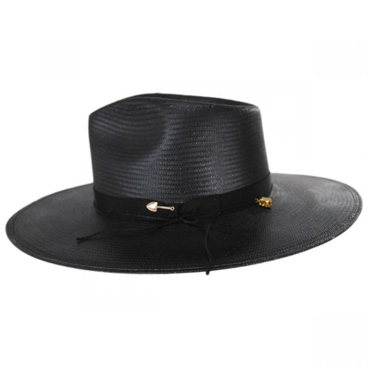 Stetson | JW Marshall Shantung Straw Western Hat | 127017 | profile | BLACK