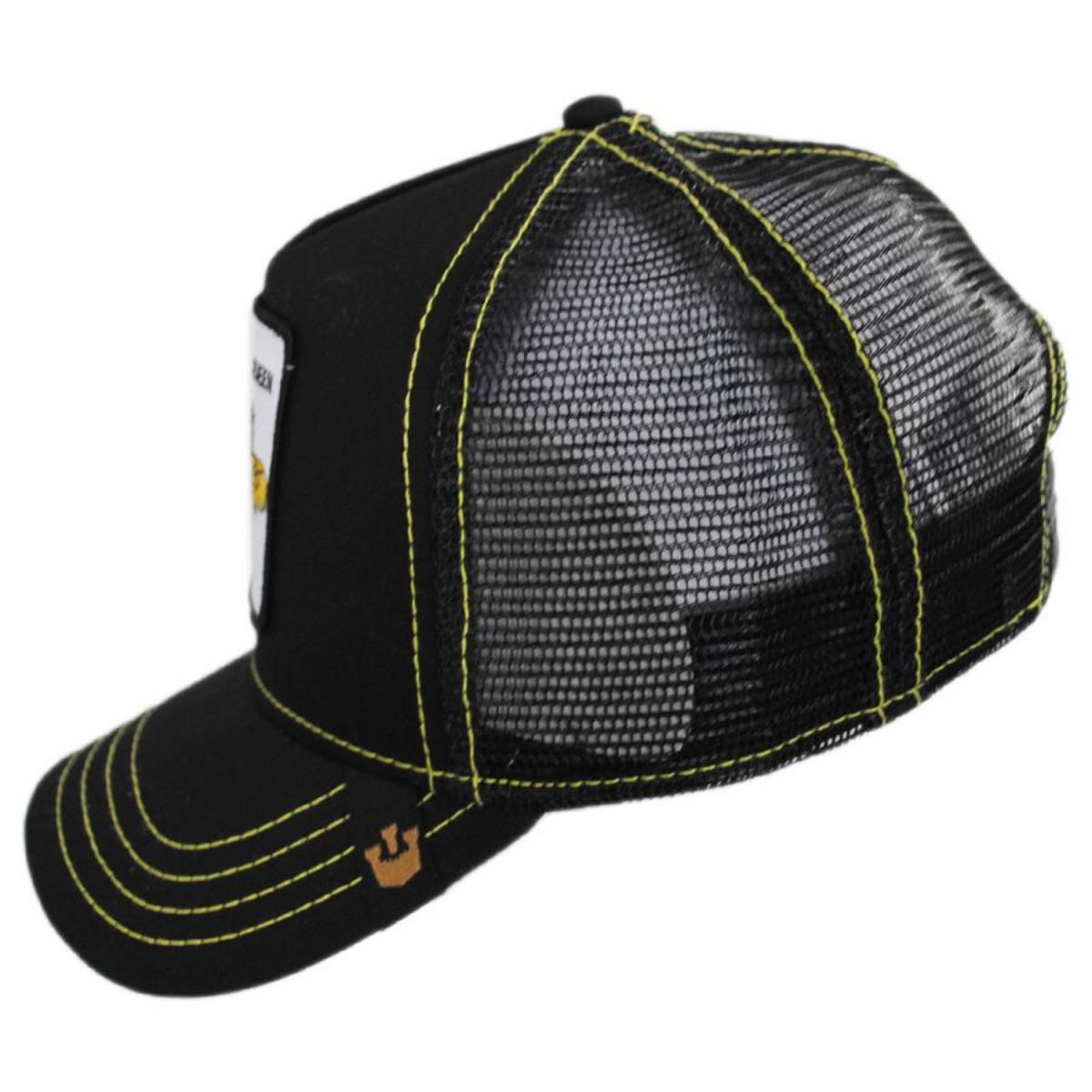 Goorin Bros | Queen Bee Mesh Trucker Snapback Baseball Cap | 200390 | profile | BLACK