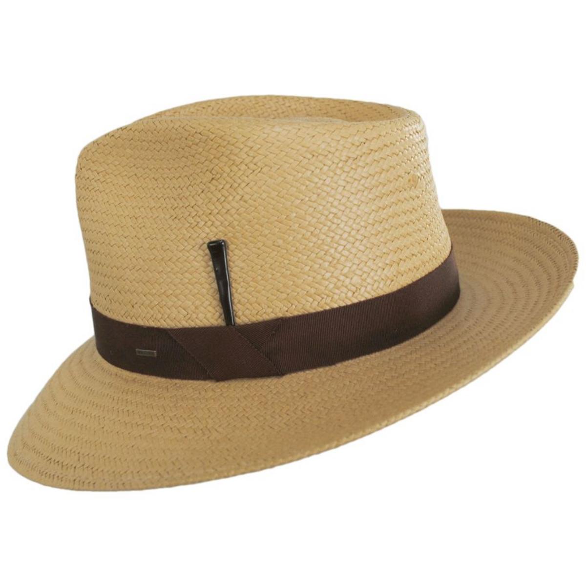 Bailey 1922 | Adlay Raindura Straw Fedora Hat | 127742 | profile | DARK NATURAL