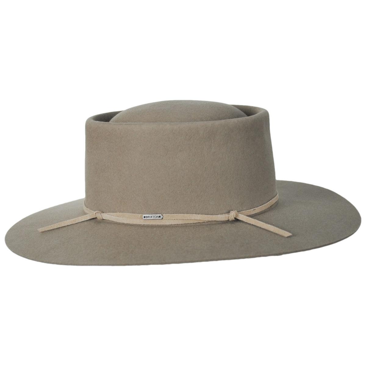 BRIXTON HATS | Vale Wool Felt Gaucho Hat - Sand | 123901 | profile | SAND