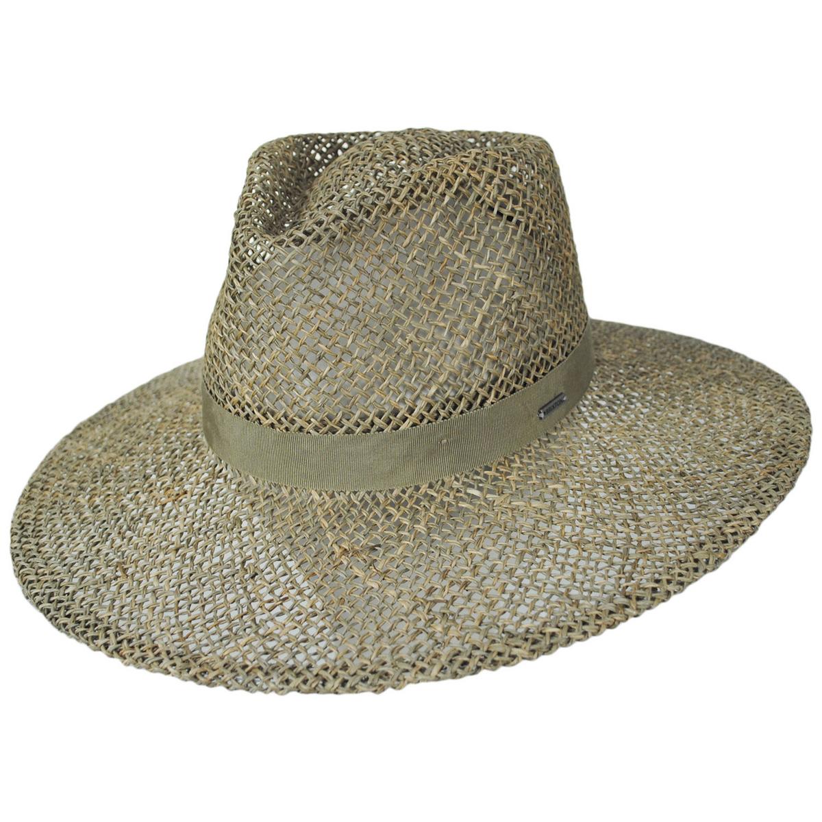 BRIXTON HATS | Joanna Seagrass Straw Fedora Hat | 104056 | lead | TAN/TAN SEAGRASS
