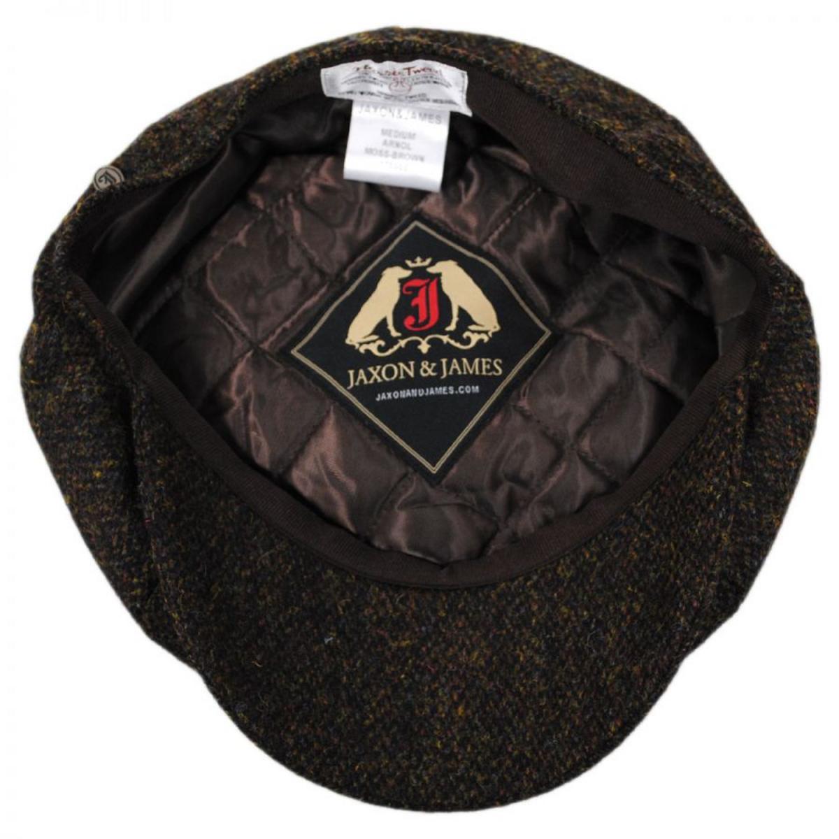 Jaxon & James | Arnol Harris Tweed Wool Newsboy Cap | 170003 | under | MOSS