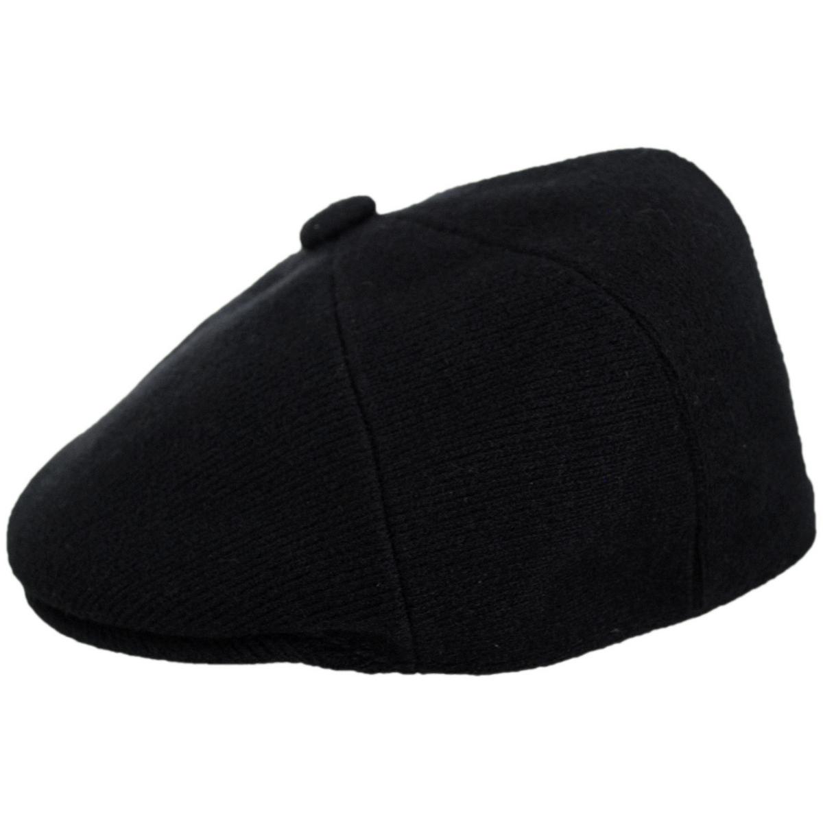 Kangol | Wool 575 Panel Flat Cap | 160837 | profile | BLACK