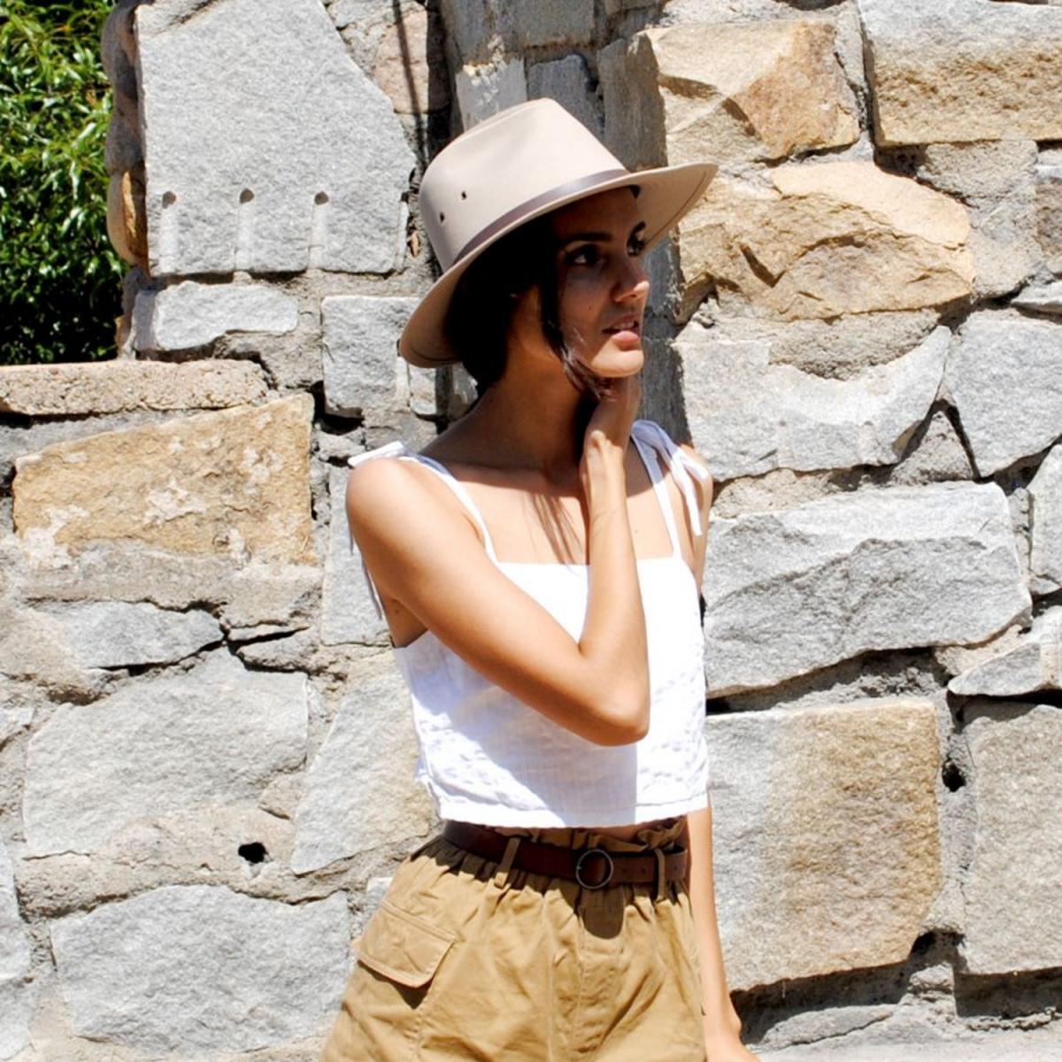 Jaxon Hats | Cotton Safari Fedora Hat | 147250 | lsftwo | BRITISH TAN