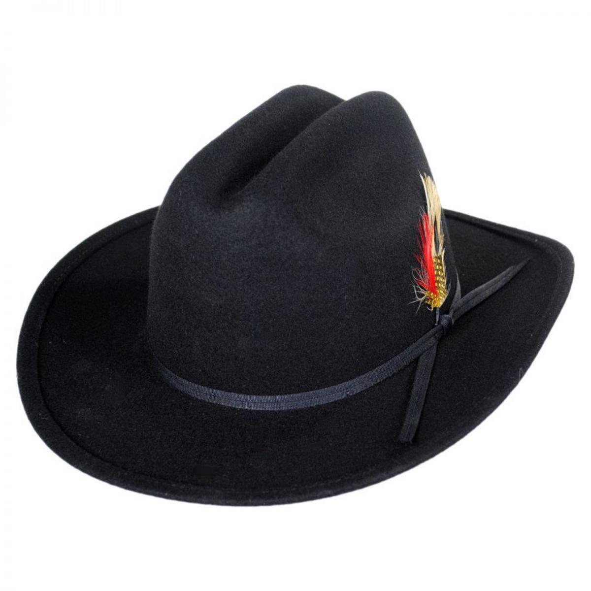 Eddy Bros | Kid's Bronco Jr Wool Felt Western Hat | 507601 | lead | BLACK