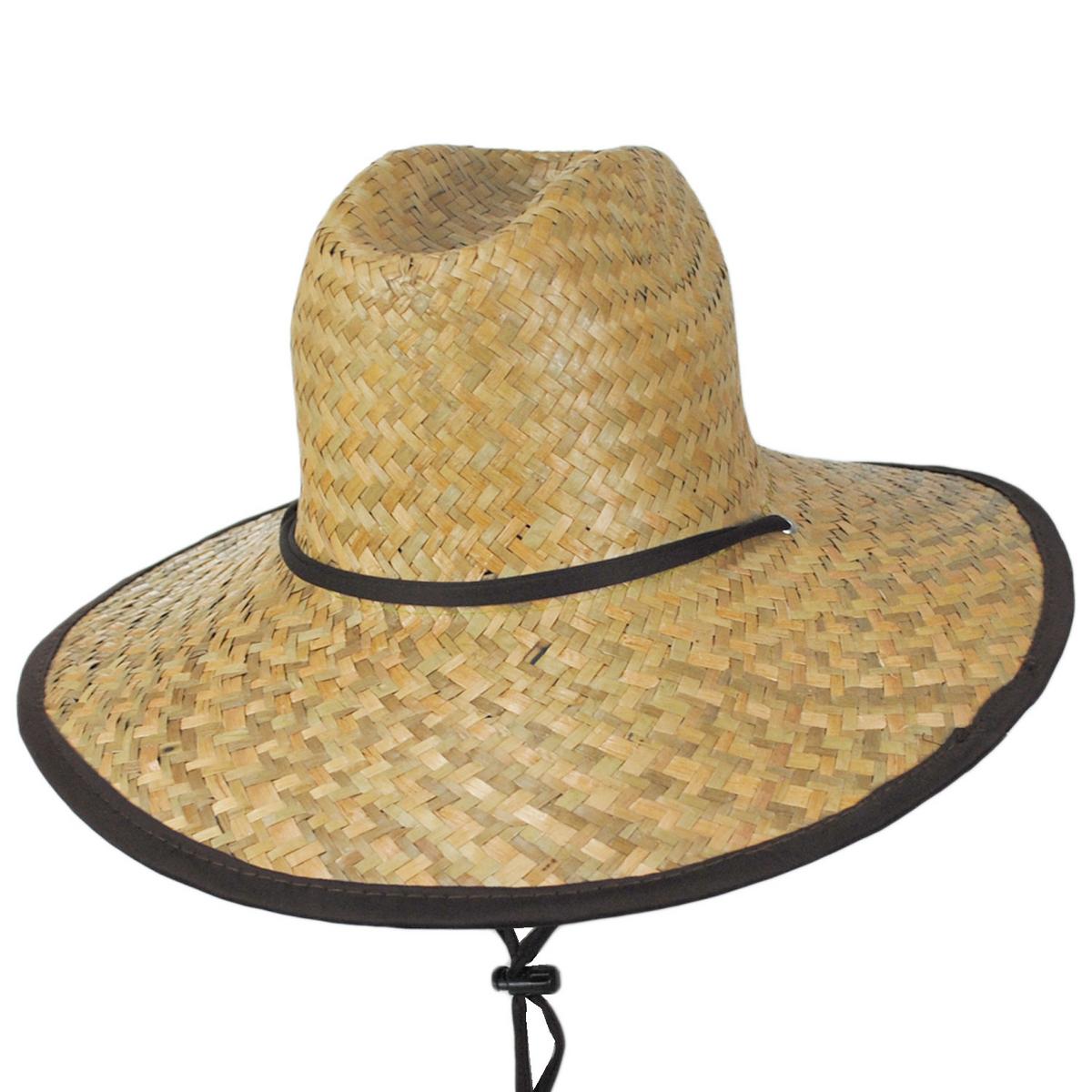 Peter Grimm | Kenny Solid Straw Lifeguard Hat | 127215 | lead | BROWN