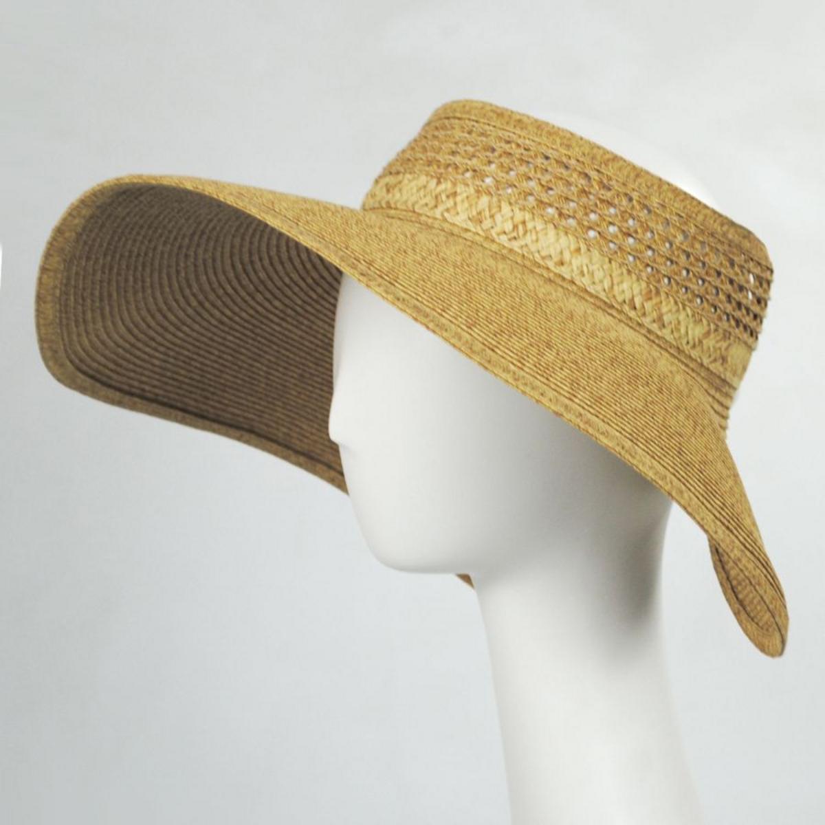 San Diego Hat Company | Everyday Ultrabraid Full Coverage Roll Up Visor | 197307 | profile | TOAST